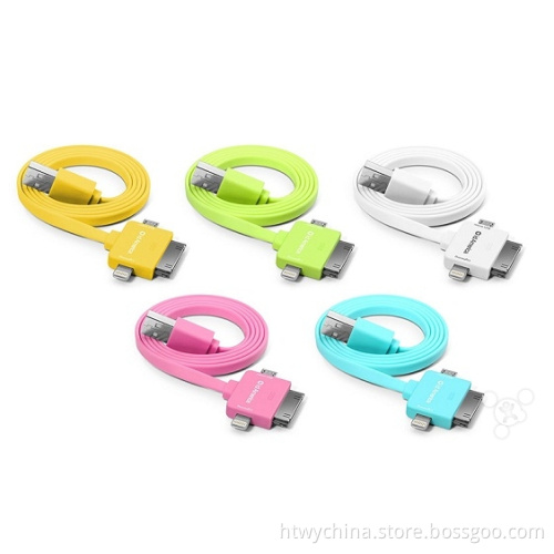 Fashional Noodle Style! Colorful Multi Function Flat USB Cable